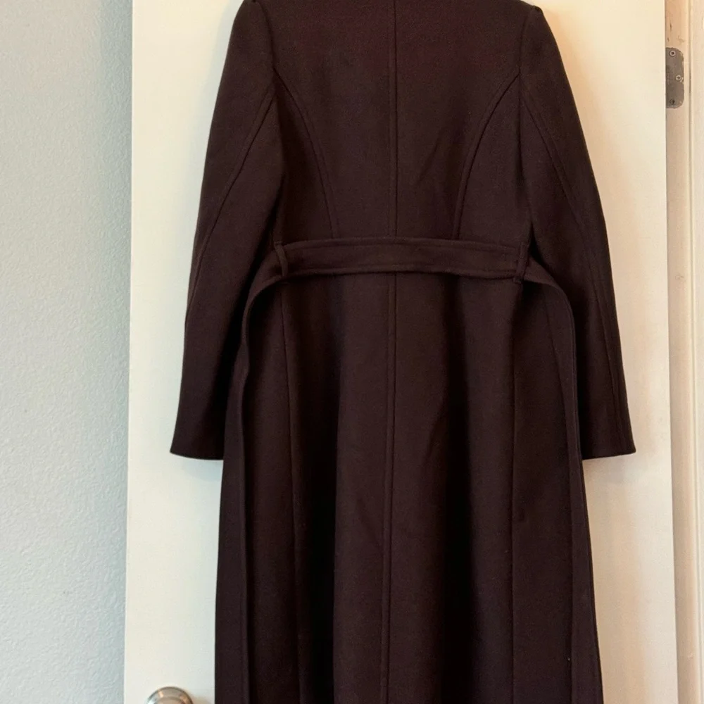 Reiss Deep Plum Pea Coat - Picture 2 of 13